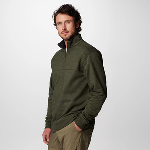Sudadera de Forro Polar Verde Oliva para Hombre, Cuello Alto, Corte Regular, Estilo Casual para Otoño - Product Image 3