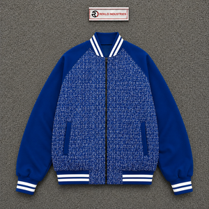 Chaqueta Azul Varsity Moderna, Corte Regular, Cierre de Cremallera, Estilo Casual, Cuello Camisero, Material de Poliéster, Ligera, Deportiva - Product Image 5