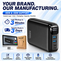 Hochleistungs-Powerbank mit 50000mAh, Tragbare Schnellladestation mit Digitalanzeige, Vier USB-Anschlüsse, Typ-C-Ausgang 22,5W