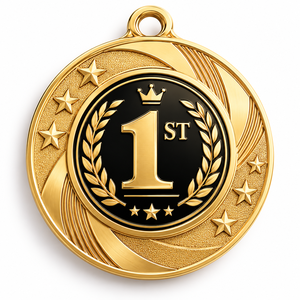 Vietnam Manufacture Die-Casting 1st Metal Medal Round Electroplated Sport Event Medal School Sports Award Medals - Product Image 1