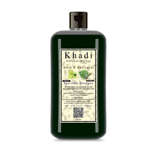 Shampooing naturel aux herbes avec extrait d'amla et de bhringraj, formulé pour la croissance des cheveux, le soin du cuir chevelu, le contrôle de la chute des cheveux et la nutrition. - Product Image 1