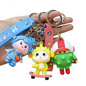 Porte-clés personnalisé en PVC souple imprimé UV avec logo anime 3D, durable, écologique, non toxique, imperméable et unique - Product Image 3