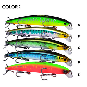 Señuelo duro tipo Minnow <span class=keywords><strong>de</strong></span> 12.5cm y 16g con anzuelo Blood Trough, señuelos artificiales para <span class=keywords><strong>peces</strong></span> depredadores <span class=keywords><strong>de</strong></span> agua dulce y salada. - Product Image 3