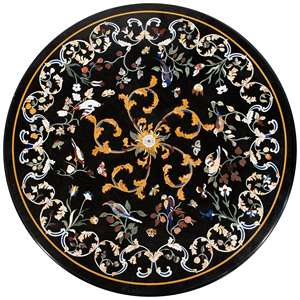 Designer Gemstone Inlay Table Top for coffee Table - Product Image 6