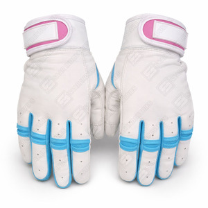 Guantes de Bateo de Cuero Rojo y Blanco de la Mejor Calidad, Profesionales, para Jóvenes y Adultos, Diseño Personalizado de Puño Corto, para Entrenamiento de Béisbol - Product Image 3
