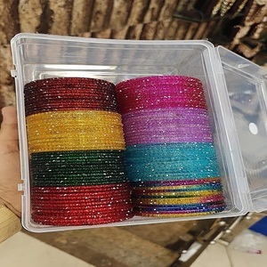 Pulseras de cristal de alta calidad con diseño de gota de lluvia, pulseras de cristal duro, hermosos colores, 8 colores y 8 docenas disponibles en todos los tamaños. - Product Image 1