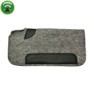 Tapis de selle western en mélange de fibres de feutre gris - Product Image 1
