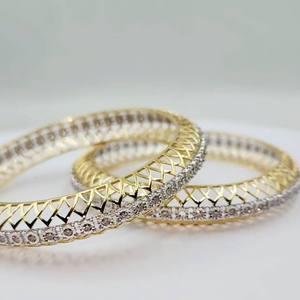 Luxury 14K Rose Gold 2.10 Ct Lab Grown Moissanite Diamond Rhodium Plated IGI Certified Brilliant Cut <b>Bracelets</b> Bangles Women's - Product Image 2