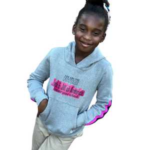 Sudadera con capucha para jóvenes Jack and Jill, color gris, con estampado gráfico You Are The Future, sudadera con capucha elegante para niños, sudadera juvenil cómoda y moderna - Product Image 3