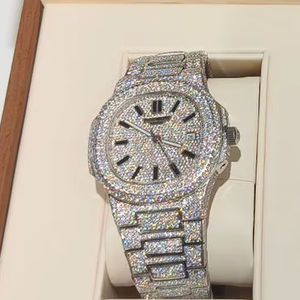 High Shine Moissanite <b>Diamond</b> <b>Watch</b> with Classic Round Dial &Soft Strap for Modern Fashion Lovers Gift Idea from Indian Supplier - Product Image 2