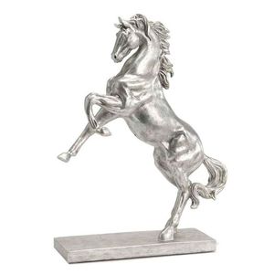 Estatua de caballo de aluminio fundido de primera calidad, noble arte equino metalizado en galope, pieza central decorativa para interiores sofisticados. - Product Image 3