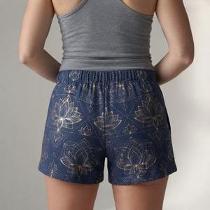 Shorts amples en polaire pour femme, sublimation, 100 % polyester, décontractés, coupe ample, vente en gros - Product Image 2