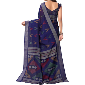 Sari Estampado para Mujer con Diseños Florales, Colores Vibrantes, Material Ligero y Bordes Hermosos para Ocasiones Festivas y Casuales - Product Image 2