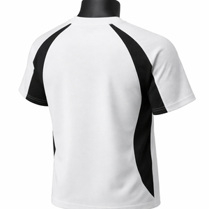 Men’s Contrast Panel Raglan T Shirt Custom Blank <b>White</b> Black Sports <b>Tee</b> Breathable Polyester Gym Training T Shirt for Men - Product Image 4