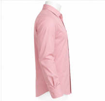 Camisas de Manga Larga Color Rosa Claro para Hombre, Camisas Casuales con Botones y Cuello Estampado, 100% Algodón Transpirable de Verano para Oficina, Trabajo y Uso Diario - Product Image 5