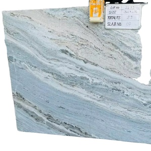 Carreaux de comptoirs en marbre bleu rivière poli et grandes dalles pierre naturelle durable et abordable d'Inde - Product Image 5