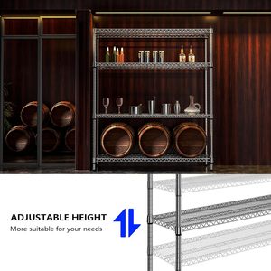 MZG Industrial No Tool Assembly <b>Wire</b> Shelving Heavy Duty High Capacity Metal <b>Wire</b> Storage <b>Shelves</b> Unit Rack - Product Image 6