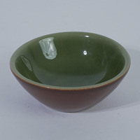 Plato para Salsa de Cerámica Agung Keramik, Verde Oliva, con Esmalte Reactivo, 8x3cm, Apto para Lavavajillas, para Restaurantes y Hoteles, Estilo Japonés, para Salsa de Soya