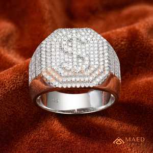 Moissanite <b>Ring</b> <b>Men</b> Hip Hop 925 Sterling Silver Pave Cluster Halo <b>Ring</b> Iced Out Luxury Statement Jewelry Gift - Product Image 1