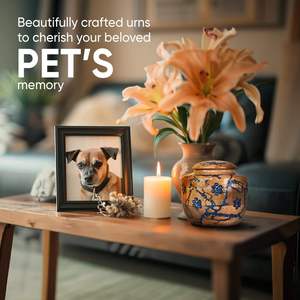 Urne funéraire en bois pour animaux de compagnie, avec motif de patte et porte-photo, pour chat et chien - Product Image 3