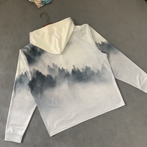 Sudaderas con Capucha Sublimadas de 330g para Fitness, Primavera, para Impresión, con Patrón Tejido, 100% Poliéster, para Hombre y Mujer - Product Image 2