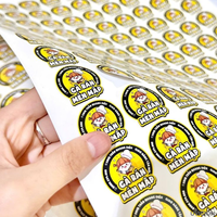 Autocollants en vinyle adhésif avec impression UV personnalisée pour tasses, boîtes, emballages, étiquettes de marque