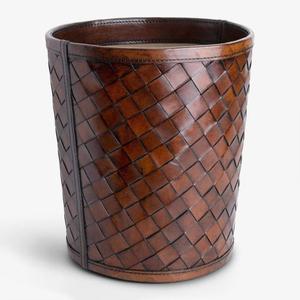 Poubelle décorative en cuir véritable, écologique, prix d'usine, faible MOQ - Product Image 4