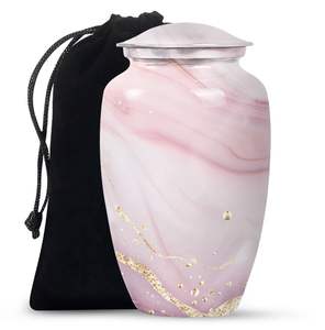 Urne funéraire en métal pour cendres humaines, taille adulte - Urne de crémation traditionnelle avec couvercle sécurisé - Vase commémoratif classique pour cendres d'adultes - Product Image 2