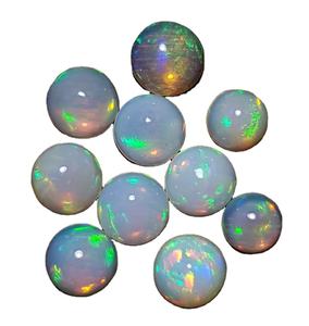 Cabochon d'opale de feu éthiopien coupant des pierres précieuses en vrac lot de gros naturel de haute qualité en forme de poire ronde et ovale pour bijoux gemme - Product Image 2