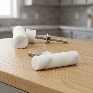 Poignée en pierre de marbre naturel, design moderne, polyvalente pour meubles, armoires, tiroirs, penderies, cuisines, chambres, salles de bain et extérieur - Product Image 5