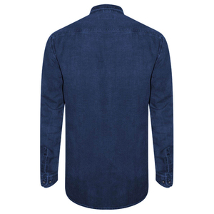 Camisa de Mezclilla Oversize para Hombre, Corte Holgado, Manga Larga, con Botones, de Algodón, Estilo Casual Urbano para Comodidad Diaria - Product Image 3