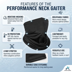 Cubrecuello Deportivo Personalizable sin Costuras, Multifuncional, Absorbente de Humedad, Protección Solar, Control de Temperatura, ODM - Product Image 3