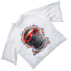 Fabricant de t-shirts tricotés surdimensionnés à manches courtes imprimés brodés et décontractés avec 100% de coton respirant - Product Image 4