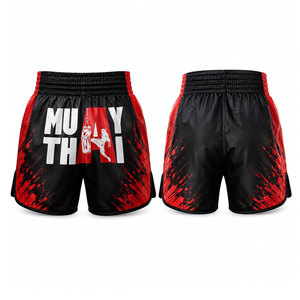 Pantalones Cortos de Boxeo Muay Thai Casuales de Primera Calidad para Hombre, Diseño Personalizado por Sublimación, 100% Poliéster, Transpirables, de Secado Rápido, Cintura Elástica - Product Image 1