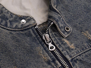 Chaqueta Vaquera Reflectante de Alta Visibilidad para Hombre, Ropa de Calle, Abrigo Vaquero de Moda - Product Image 3