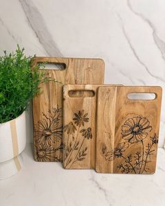 Planche à découper en bois d'acacia naturel de qualité supérieure, grande planche à découper pour la viande, les légumes, les fruits, avec rainure pour les jus, écologique - Product Image 2