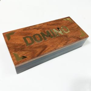 Juego de Dominó Moderno de Mármol con Detalles en Latón y Caja de Almacenamiento de Madera, Elegante Decoración de Mesa para Reuniones Familiares - Product Image 2
