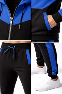 Men's Casual Running Jogging Tracksuit Modern Athletic Sportswear Set <b>Zip</b> <b>Up</b> Jacket Jogger Pants Set - Product Image 6