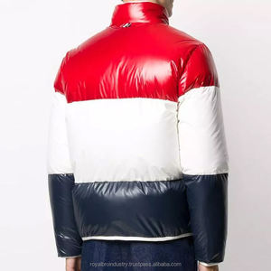 Manteau en duvet de qualité supérieure pour hommes, vêtements d'hiver, veste à fermeture éclair personnalisée OEM, respirante, polie, patchwork, veste polaire pour hommes, vestes à bulles - Product Image 3