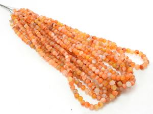สร้อยคอทำมือคุณภาพสูงจากหินคาร์เนเลียนธรรมชาติขนาด 6 มม. ผิวเรียบด้านขัดเงา สีส้ม ความยาว 16 นิ้ว สำหรับทำเครื่องประดับ ผู้ผลิตโดยบุคคลที่สาม - Product Image 4