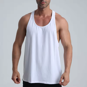 Custom LOGO Casual Breathable Workout Muscle Running Sleeveless Gym T Shirt Racerback <b>Singlet</b> <b>Men</b> Tank Top - Product Image 2