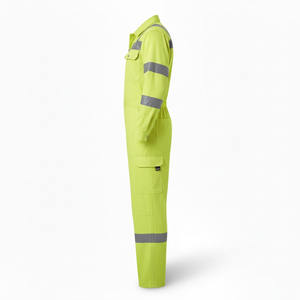 Overoles de Seguridad de Alta Visibilidad, Unisex, Transpirables, de Algodón y Poliéster, Fluorescentes, Resistentes al Polvo y al Viento - Product Image 4