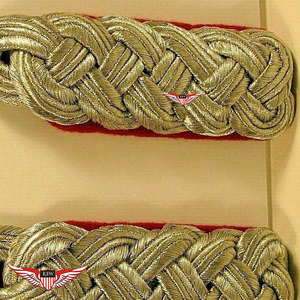 KEW Eco-Friendly Vintage Customizable Braided Shoulder <b>Board</b> <b>Black</b> Back Luxury Epaulettes Accessory - Product Image 2