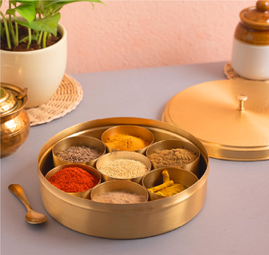 100% Pure Brass Spice <b>Box</b> Royal Design Kitchen Accessories Spice <b>Box</b> Custom Made Brass Spice <b>Box</b> - Product Image 5