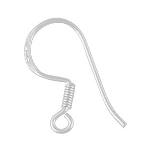 925 Sterling Silver French Earwire <b>Earrings</b> <b>Hooks</b> 17mm Jewelry Making Findings Connector Wholesale Bulk Supply - Product Image 2