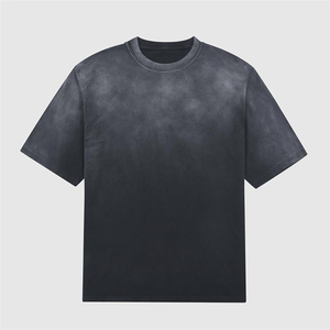 T-shirt vintage pour homme en coton épais, coupe décontractée, style streetwear, col rond, doux, respirant, tee-shirt de mode haut de gamme OEM ODM - Product Image 2