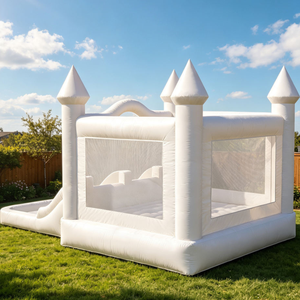 Castillo Inflable con Tobogán de PVC Blanco, Fácil de Instalar, Portátil, para Uso Comercial en Exteriores, Directo de Fábrica THUY LINH - Product Image 4