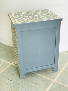 Handmade Bone Inlay Bedside Table with 2 Drawers Ottomans - Product Image 6