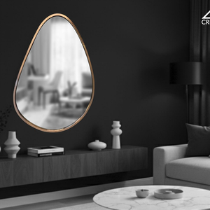 Miroir simple et minimaliste en acier inoxydable avec cadre recouvert de PVD, facile à installer et à entretenir pour les salles de bain et les dressing. - Product Image 4