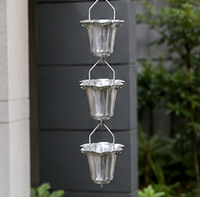 Chaîne de pluie décorative en aluminium pour gouttière, décoration suspendue pour drainage des eaux de pluie en extérieur